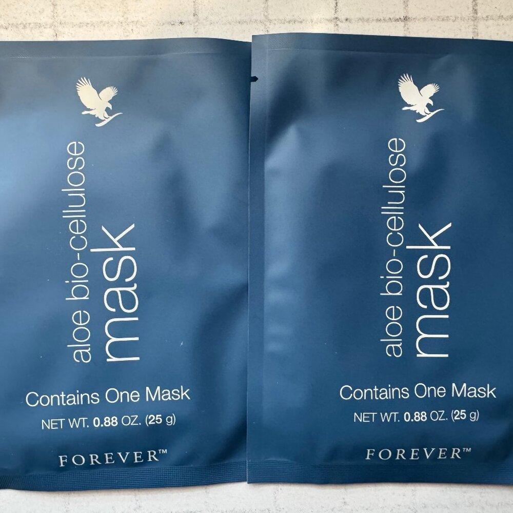 2X forever living Aloe Bio-Cellulose Mask